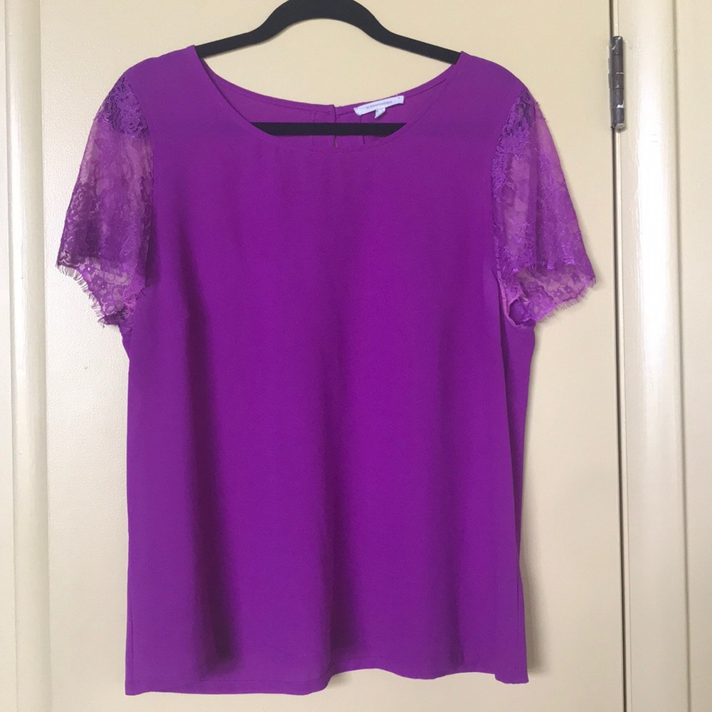 41 Hawthorne Purple lace blouse